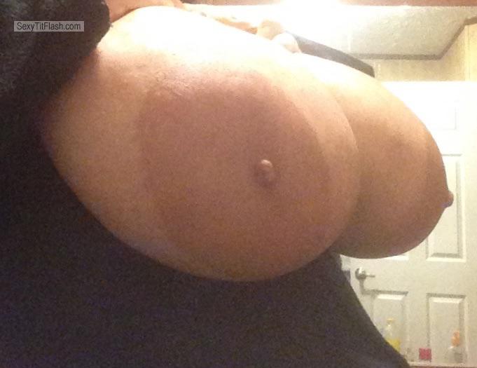 Tit Flash: My Extremely Big Tits (Selfie) - Hugetits4u from United States